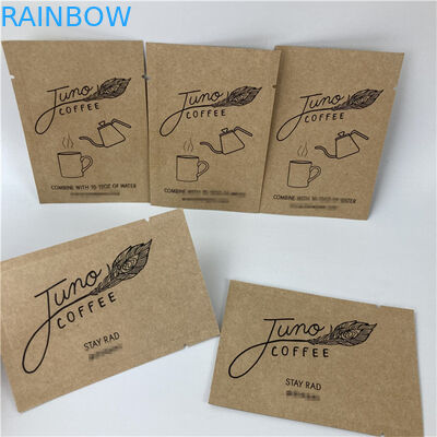 Bolsa de papel de impresión personalizada de tres lados sellada con papel biodegradable Mylar Kraft