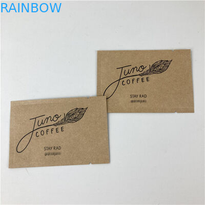 Bolsa de papel de impresión personalizada de tres lados sellada con papel biodegradable Mylar Kraft