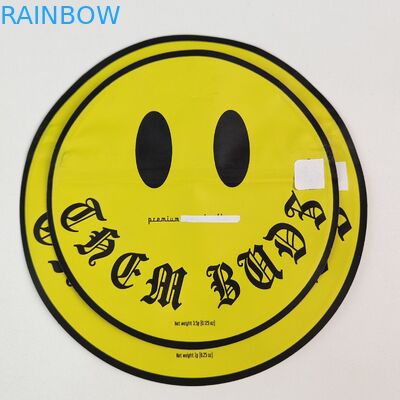 Bolsas irregulares 3.5g 7g de Mylar con cremallera en el interior Impresión de papel de aluminio a prueba de olor Bolsas de plástico comestibles