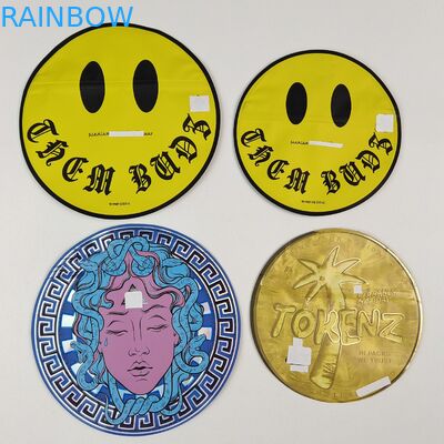 Bolsas irregulares 3.5g 7g de Mylar con cremallera en el interior Impresión de papel de aluminio a prueba de olor Bolsas de plástico comestibles