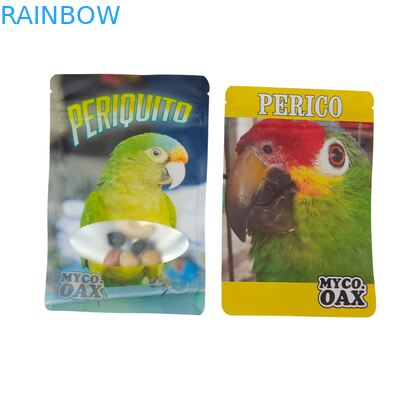 Diseño personalizado Auto-sellado a prueba de humedad-sellada por calor cremallera frontal transparente de aluminio de papel trasero bolsa de plástico Mylar para el azúcar