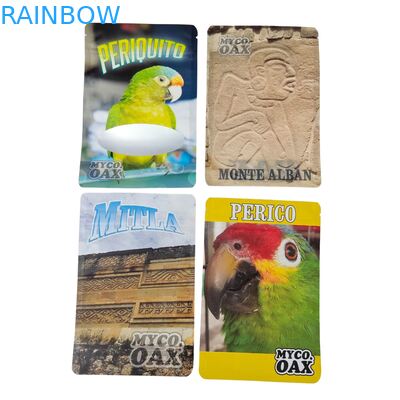 Diseño personalizado Auto-sellado a prueba de humedad-sellada por calor cremallera frontal transparente de aluminio de papel trasero bolsa de plástico Mylar para el azúcar