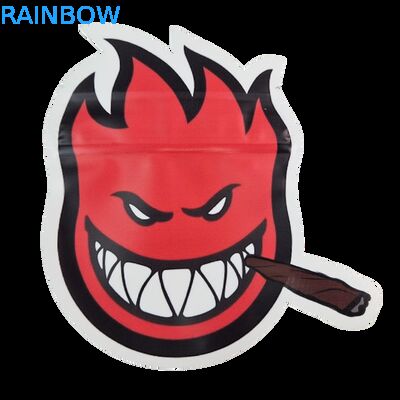 Bolsa de plástico con cierre hermético Mylar de 3.5g y 7g para galletas comestibles Cali, suave al tacto, a prueba de olores, con forma irregular y troquelada