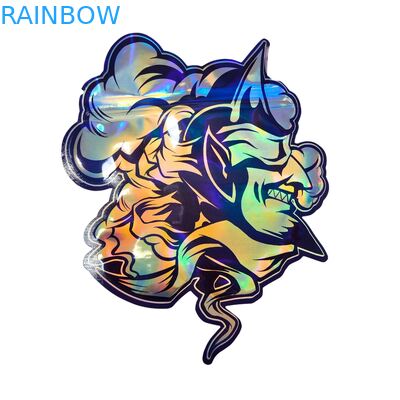 Bolsas de Mylar Holográficas con cremallera para dulces hierba flor seca goma de galleta azúcar embalaje a prueba de niños