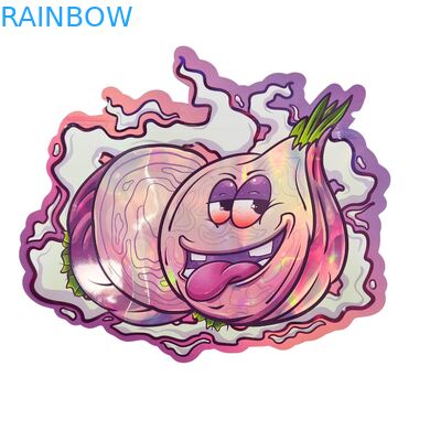 Bolsas de Mylar Holográficas con cremallera para dulces hierba flor seca goma de galleta azúcar embalaje a prueba de niños