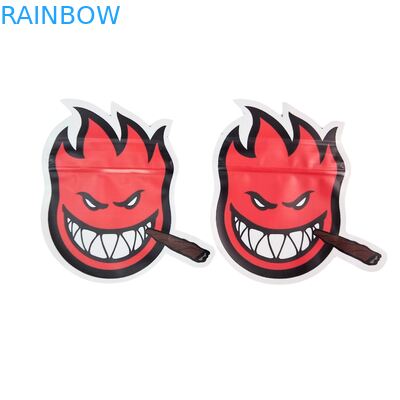 Muere Corte 3.5g Bolsa de plástico Gloss zipper Mylar para hierbas gomosas Envasado de dulces Proof de olor Superficie brillante