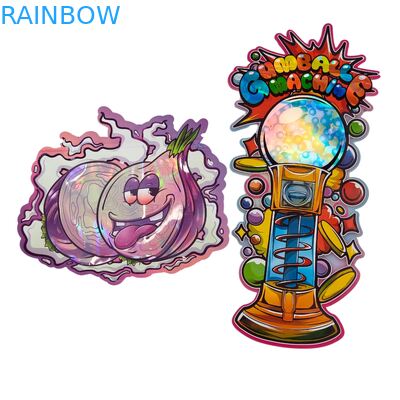 Muere Corte 3.5g Bolsa de plástico Gloss zipper Mylar para hierbas gomosas Envasado de dulces Proof de olor Superficie brillante