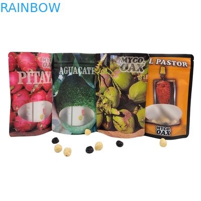 Embalaje de bolsas de pie 3 lados sello plano de reutilización de la ventana de cierre por cremallera de Mylar papel de aluminio de reutilización de bolsas de plástico