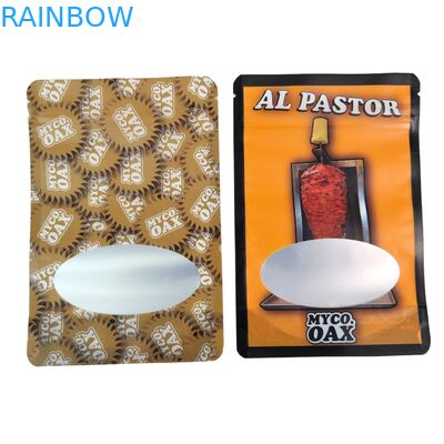 Embalaje de bolsas de pie 3 lados sello plano de reutilización de la ventana de cierre por cremallera de Mylar papel de aluminio de reutilización de bolsas de plástico