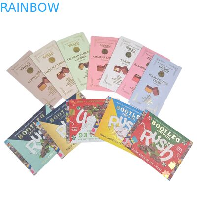 Bolsas de papel de aluminio comestible sello trasero pequeño plástico Mylar avena chocolate barra energética galleta bocadillo caramelo bolsa de embalaje