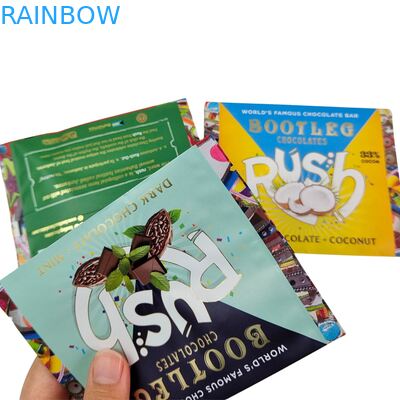 Bolsas de papel de aluminio comestible sello trasero pequeño plástico Mylar avena chocolate barra energética galleta bocadillo caramelo bolsa de embalaje