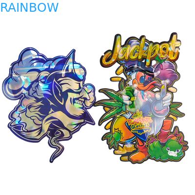 Bolsas Mylar para galletas de azúcar de grado alimenticio Doypack troqueladas Cali 3.5g 7g 14g 28g Brillante/mate A prueba de olores con cierre hermético