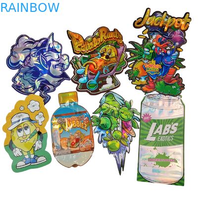 Bolsas Mylar para galletas de azúcar de grado alimenticio Doypack troqueladas Cali 3.5g 7g 14g 28g Brillante/mate A prueba de olores con cierre hermético