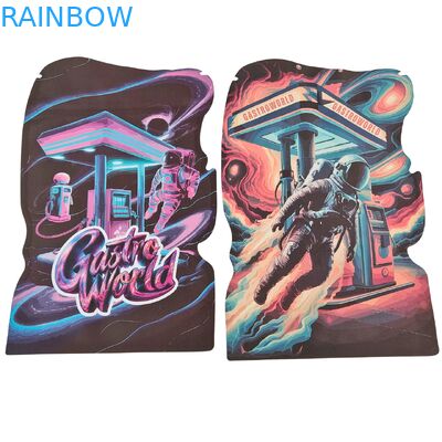 Bolsas de Mylar de corte a presión de forma irregular para gomas de galletaTobaco Bolsa de plástico PET con bolsas de cremallera a prueba de niños