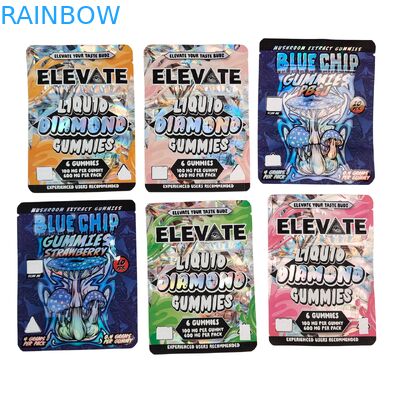 3.5g Bolsas de Mylar Extracto de hongo gomas embalaje Bolsa de juguete Wtih Cerradura a prueba de olor Bolsa de pie