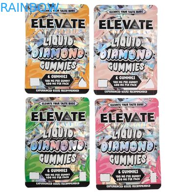 3.5g Bolsas de Mylar Extracto de hongo gomas embalaje Bolsa de juguete Wtih Cerradura a prueba de olor Bolsa de pie