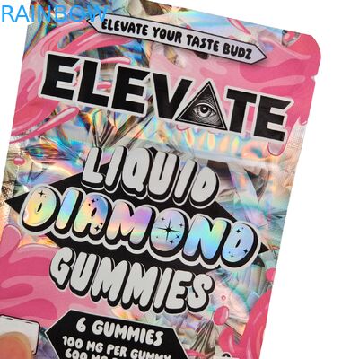 3.5g Bolsas de Mylar Extracto de hongo gomas embalaje Bolsa de juguete Wtih Cerradura a prueba de olor Bolsa de pie