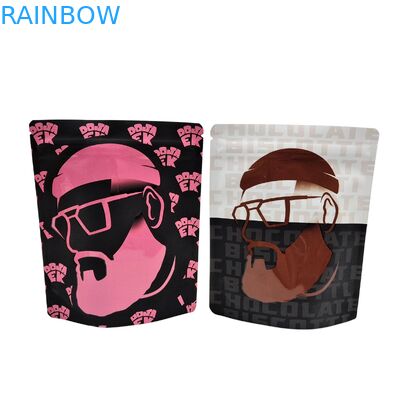 Sello térmico reutilizable 3.5g 1oz Bolsas de cremallera Mylar Stand-Up Aluminio de papel Inodoro Cali Almacenamiento de alimentos Bolsas Mylar Impresas a medida