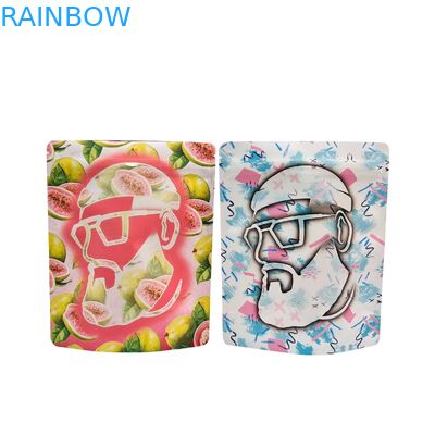 Sello térmico reutilizable 3.5g 1oz Bolsas de cremallera Mylar Stand-Up Aluminio de papel Inodoro Cali Almacenamiento de alimentos Bolsas Mylar Impresas a medida