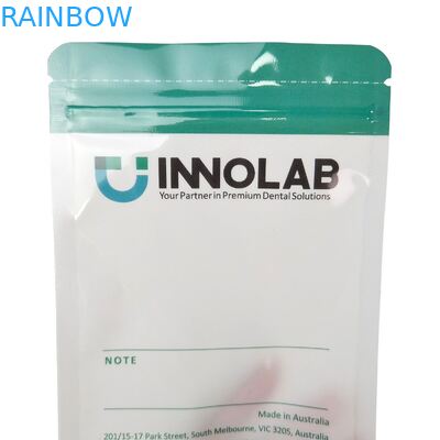 Bolsa de cremallera de logotipo personalizable para alineadores dentales con sellado térmico y bolsa de plástico Mylar transparente de un lado