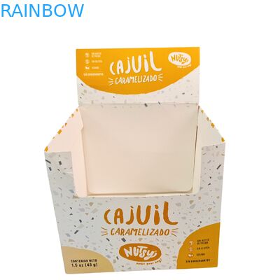 Caja de papel plegable para exhibición minorista personalizada de 3.5 g para embalaje de alimentos de cereales, frutas secas instantáneas, nueces y granos para el desayuno