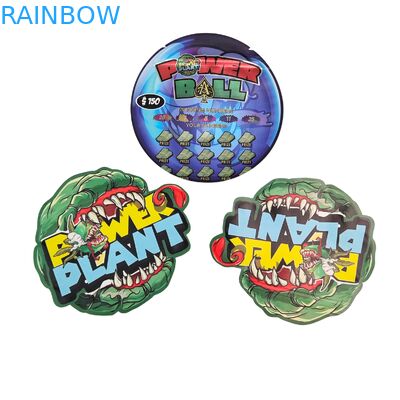 Bolsas de cremallera Mylar de forma personalizada 3.5g 7g 14g Proof de olor Embalaje holográfico de grado alimenticio resealable