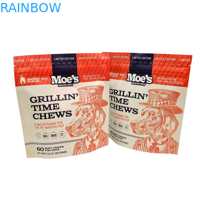 Bolsa reutilizable y ecológica con soporte, de 50-200 micras de grosor, para envasado de alimentos para mascotas