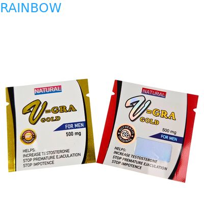 Bolsa de plástico con cremallera de sello térmico de grado alimenticio con tamaños personalizados para pastillas, tabletas y cápsulas medicinales