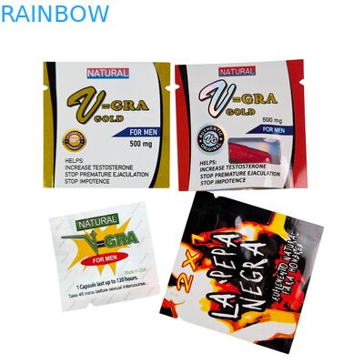 Bolsa de plástico con cremallera de sello térmico de grado alimenticio con tamaños personalizados para pastillas, tabletas y cápsulas medicinales