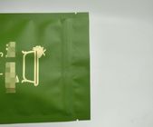 Verde del oro del logotipo de S del cliente el ‘se levanta la bolsa con el material del ANIMAL DOMÉSTICO/del AL/PE