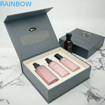 Caja plegable con cierre magnético biodegradable de cartón mate de lujo con logotipo personalizado para embalaje de cosméticos