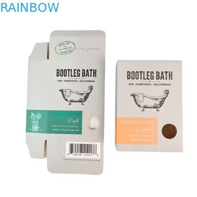 Caja de embalaje cosmética biodegradable personalizada con diseño clásico y laminación brillante