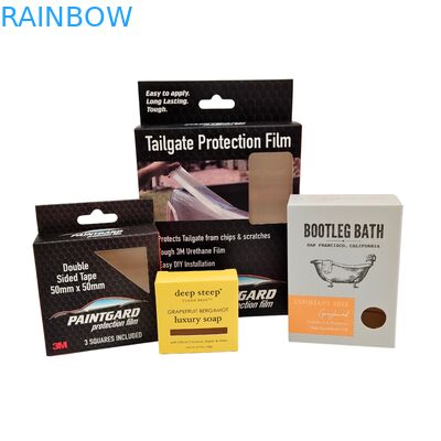 Caja de embalaje cosmética biodegradable personalizada con diseño clásico y laminación brillante