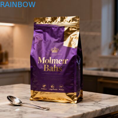 Envasado de alimentos biodegradables personalizados para piensos, bolsas Mylar, bolsa con escudete lateral, bolsa con cremallera para alimentos para mascotas, perros y gatos, con válvula