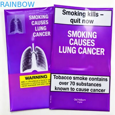 Bolsa pre-enrollada con cierre hermético para alimentos comestibles, embalaje de grado alimenticio, bolsa de plástico con sellado de tres lados para tabaco, bolsa de Mylar