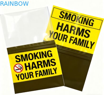 Bolsa pre-enrollada con cierre hermético para alimentos comestibles, embalaje de grado alimenticio, bolsa de plástico con sellado de tres lados para tabaco, bolsa de Mylar