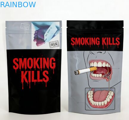 Bolsa Mylar Ziplock con impresión personalizada, a prueba de olores y de grado alimenticio, bolsa vertical para envasado de snacks