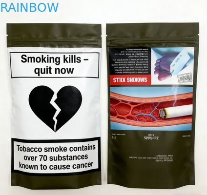 Bolsa Mylar Ziplock con impresión personalizada, a prueba de olores y de grado alimenticio, bolsa vertical para envasado de snacks