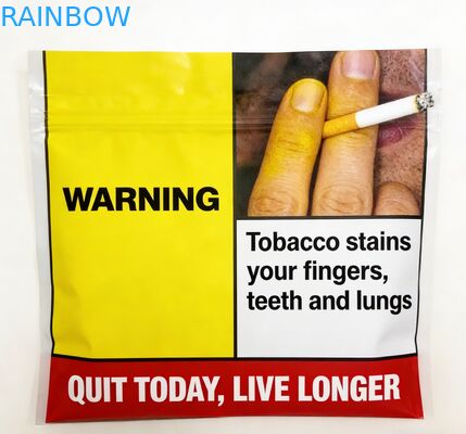 Bolsa de cigarrillos de hojas de cigarrillo para fumar de 25g 30g 40g 50g 100g Bolsa de tabaco rodante con cremallera