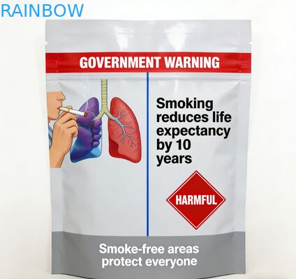 Bolsa de cigarrillos de hojas de cigarrillo para fumar de 25g 30g 40g 50g 100g Bolsa de tabaco rodante con cremallera