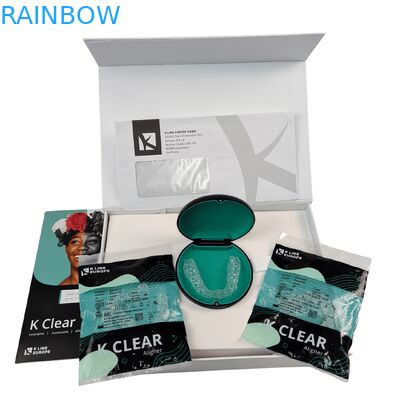 Caja de kit de brackets dentales magnéticos de lujo personalizados con caja de embalaje de alineador de ortodoncia de 350 g de grosor