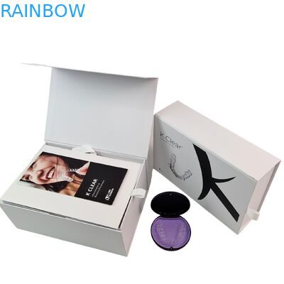 Caja de kit de brackets dentales magnéticos de lujo personalizados con caja de embalaje de alineador de ortodoncia de 350 g de grosor