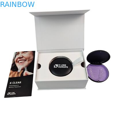 Caja de kit de brackets dentales con logotipo personalizado, caja de embalaje de alineadores ortodónticos con inserto de papel, caja de embalaje de alineadores dentales