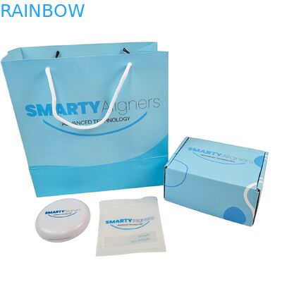 Cajas de embalaje personalizadas para alineadores de dientes de ortodoncia, aparatos ortopédicos, caja para alineadores dentales con bolsa de papel
