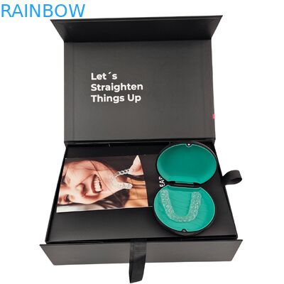 Caja de embalaje personalizada para alineadores dentales con cierre magnético, grosor de 350 g y diseño personalizable para alineadores dentales