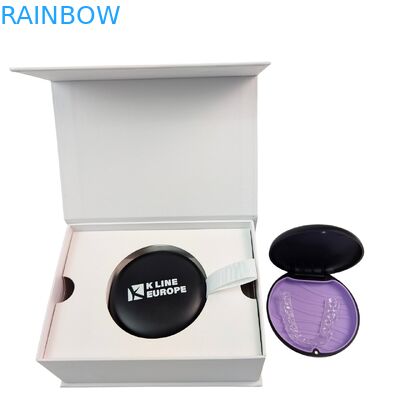 Caja de ortodoncia reciclable con logotipo personalizado y cierre magnético para embalaje dental