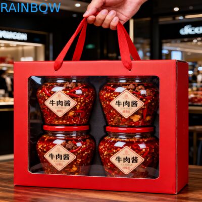 Caja de regalo de papel portátil personalizada con ventanas transparentes, caja de regalo para fiestas, caja de papel para galletas, donas, cajas de papel con asa