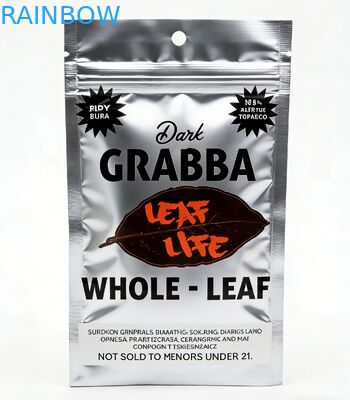 En el caso de los cigarrillos, el uso de la película de aluminio reciclable de grado alimenticio Mylar, resistente a los niños, vacío, a prueba de olor, de cigarrillos, de papel laminado, de calibre alimenticio