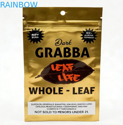 Bolsa de seguridad para niños de grado alimenticio impresa a medida con sello de tres lados Mylar Ziplock