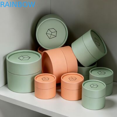 Embalaje en cilindro ecológico biodegradable, personalizable, tubos y cajas de papel para envases de productos cosméticos y perfumes seguros para alimentos